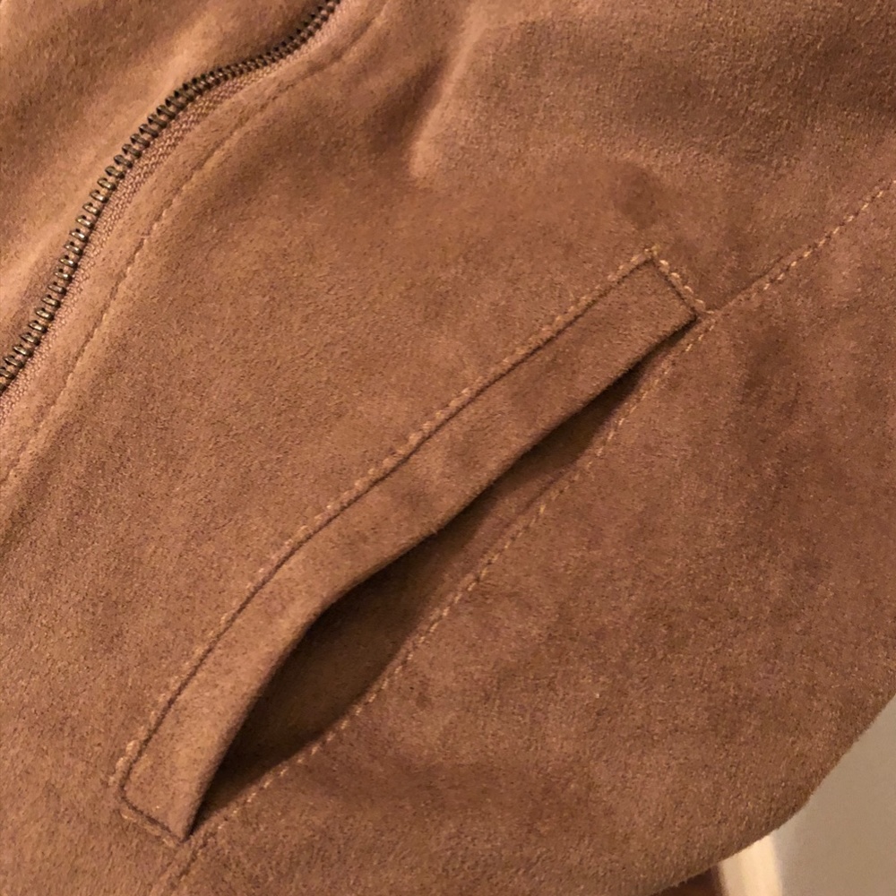 Brown Suede Jacket With Pockets - image 7